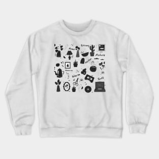 Colorless Hand drawn Crewneck Sweatshirt